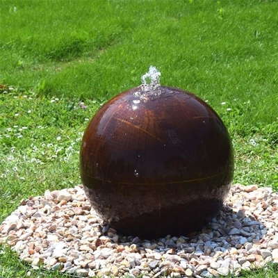 60-80cm dia コルテン球形鋼鉄球水特徴の庭の噴水