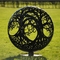 長円のコルテン鋼鉄球の火ピット900mmの屋外の装飾生命の樹