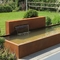 景色の池の壁のコルテン鋼鉄水特徴のコルテン水刃