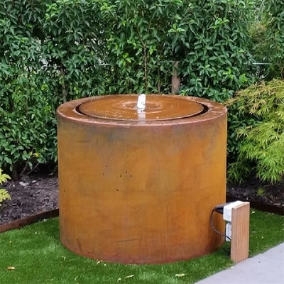 円形の地下水位のコルテン鋼鉄水噴水の屋外の悪い装飾