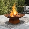 庭のコルテンの鋼鉄屋外の暖炉Dia 600mmの800mm錆ついた金属の火ピット