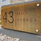 正方形のプラクのコルテンの鋼鉄屋家番号の印のプラク