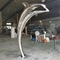 福新の動物の実物大のイルカのステンレス鋼の動物の彫刻の同世代の人