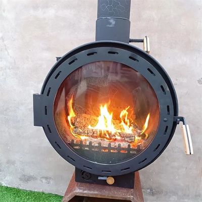 装飾的な木製の非常に熱い回転暖炉の天井によって取付けられる中断されたストーブ