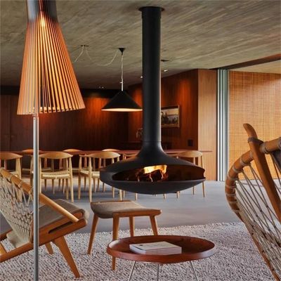 屋内装飾的のための100cmの現代屋根によって取付けられる中断された掛かる暖炉